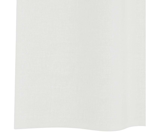 Voile Aizkari Ar Stieņu Kabatām, 2 Gab., Balti Vidaxl