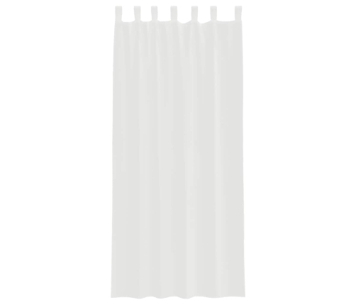 Voile Aizkari Ar Stieņu Kabatām, 2 Gab., Balti Vidaxl
