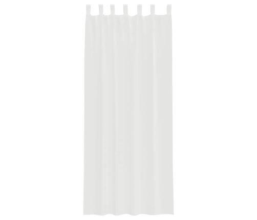 Voile Aizkari Ar Stieņu Kabatām, 2 Gab., Balti Vidaxl