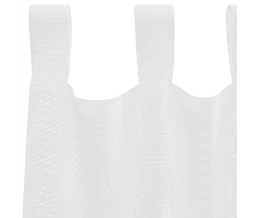 Voile Aizkari Ar Stieņu Kabatām, 2 Gab., Balti Vidaxl