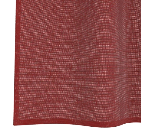 Voile Aizkari Ar Stieņu Kabatām, 2 Gab., Vīnsarkani Vidaxl