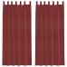 Voile Aizkari Ar Stieņu Kabatām, 2 Gab., Vīnsarkani Vidaxl
