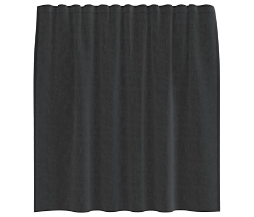 Voile Aizkari Ar Cilni, 2 Gab., Melni Vidaxl