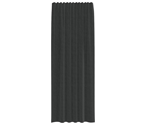 Voile Aizkari Ar Cilni, 2 Gab., Melni Vidaxl