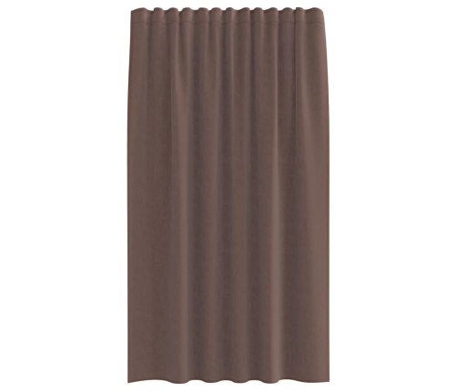Voile Aizkari Ar Cilni, 2 Gab., Brūni Vidaxl