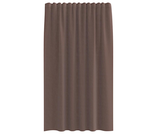 Voile Aizkari Ar Cilni, 2 Gab., Brūni Vidaxl