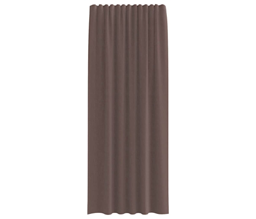 Voile Aizkari Ar Cilni, 2 Gab., Brūni Vidaxl
