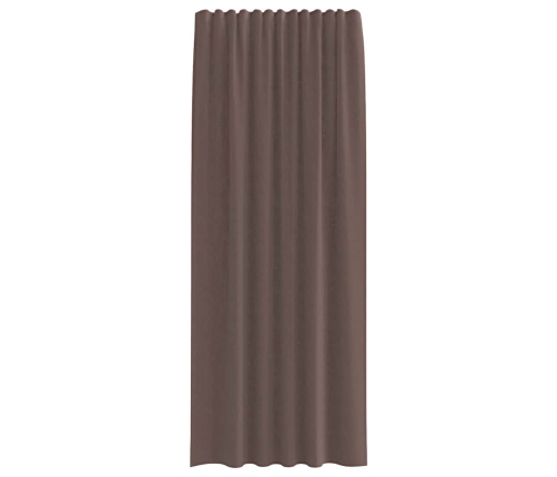 Voile Aizkari Ar Cilni, 2 Gab., Brūni Vidaxl
