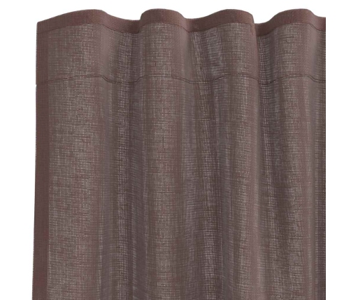 Voile Aizkari Ar Cilni, 2 Gab., Brūni Vidaxl