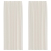 Voile Aizkari Ar Cilni, 2 Gab., Krēmkrāsa Vidaxl
