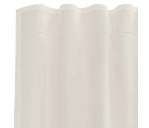 Voile Aizkari Ar Cilni, 2 Gab., Krēmkrāsa Vidaxl
