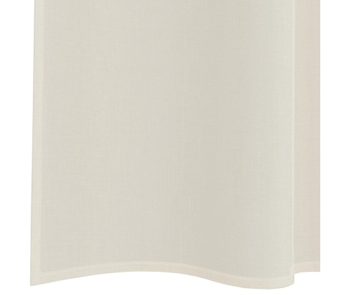 Voile Aizkari Ar Cilni, 2 Gab., Krēmkrāsa Vidaxl