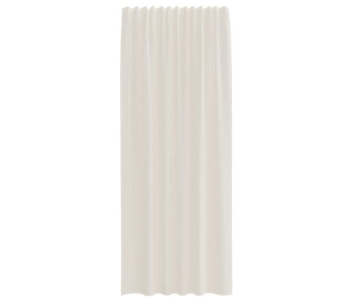 Voile Aizkari Ar Cilni, 2 Gab., Krēmkrāsa Vidaxl