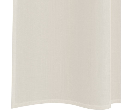 Voile Aizkari Ar Cilni, 2 Gab., Krēmkrāsa Vidaxl