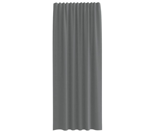 Voile Aizkari Ar Cilpām, 2 Gab., Tumši Pelēki, 140X245 Cm Vidaxl
