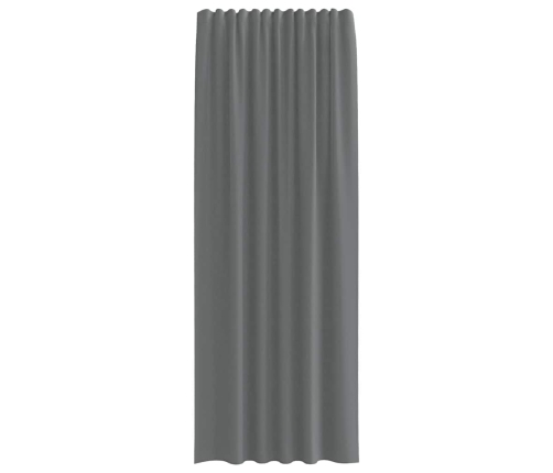 Voile Aizkari Ar Cilpām, 2 Gab., Tumši Pelēki, 140X260 Cm Vidaxl