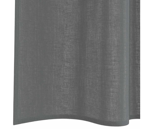 Voile Aizkari Ar Cilpām, 2 Gab., Tumši Pelēki, 140X260 Cm Vidaxl