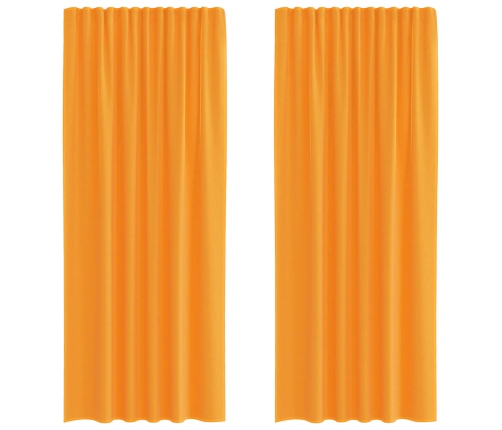 Voile Aizkari Ar Cilpām, 2 Gab., Oranži, 140X245 Cm Vidaxl