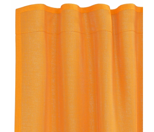 Voile Aizkari Ar Cilpām, 2 Gab., Oranži, 140X245 Cm Vidaxl