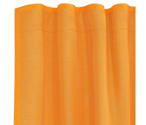 Voile Aizkari Ar Cilpām, 2 Gab., Oranži, 140X260 Cm Vidaxl