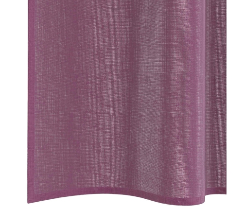 Voile Aizkari Ar Cilpām, 2 Gab., Violeti, 140X245 Cm Vidaxl