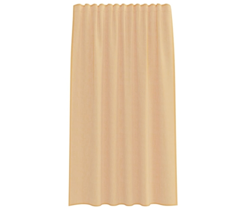 Voile Aizkari Ar Cilpām 2 Gab Smiltis 140X175 Cm Vidaxl