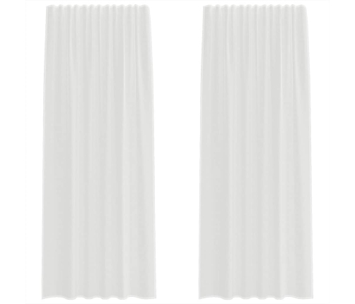 Voile Aizkari Ar Cilpām 2 Gab Smiltis 140X260 Cm Vidaxl