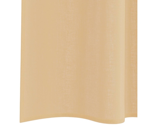 Voile Aizkari Ar Cilpām 2 Gab Smiltis 140X260 Cm Vidaxl