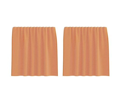 Voile Aizkari Ar Cilpām 2 Gab Terakota 140X140 Cm Vidaxl