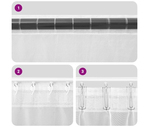 Voile Aizkari Ar Cilpām 2 Gab Terakota 140X140 Cm Vidaxl