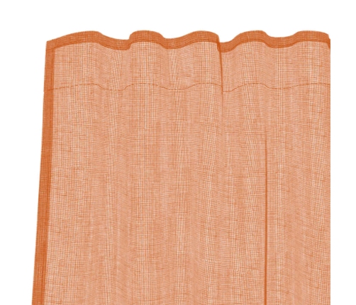 Voile Aizkari Ar Cilpām 2 Gab Terakota 140X225 Cm Vidaxl