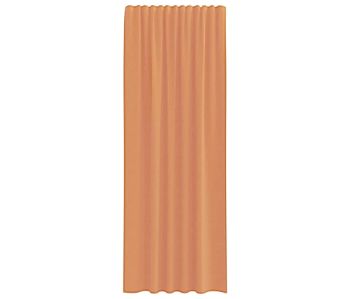 Voile Aizkari Ar Cilpām 2 Gab Terakota 140X260 Cm Vidaxl