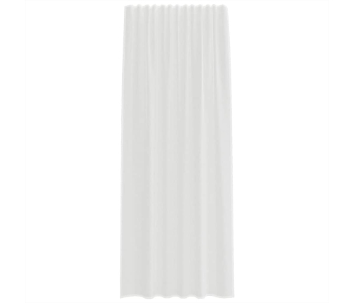 Voile Aizkari Ar Cilpām 2 Gab Balts 140X225 Cm Vidaxl