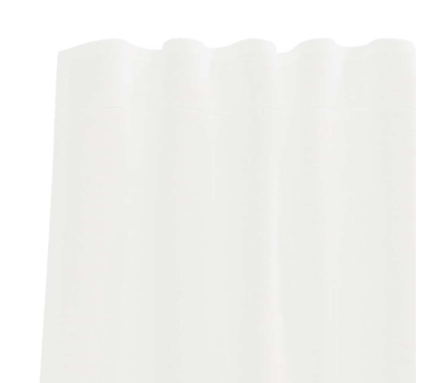 Voile Aizkari Ar Cilpām 2 Gab Balts 140X245 Cm Vidaxl