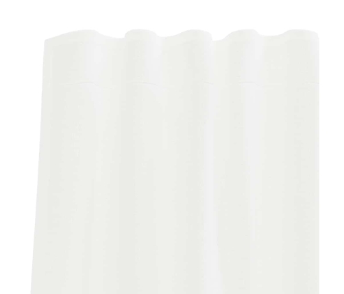 Voile Aizkari Ar Cilpām 2 Gab Balts 140X260 Cm Vidaxl