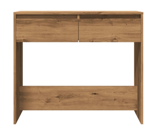 vidaXL konsoles galdiņš, koka krāsa, 89x41x76,5 cm, inženierijas koks
