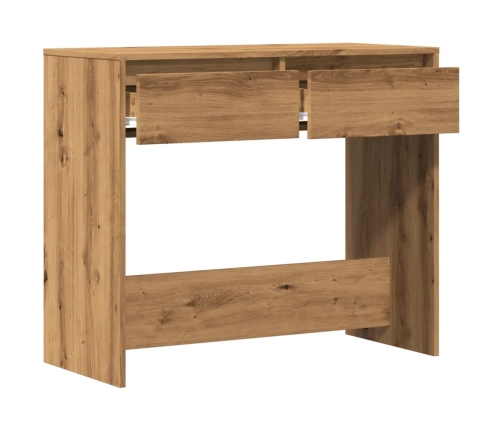 vidaXL konsoles galdiņš, koka krāsa, 89x41x76,5 cm, inženierijas koks