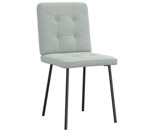 Virtuves Krēsli, 4 Gab., Gaiši Pelēks Samts Vidaxl