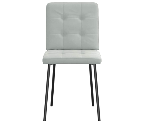 Virtuves Krēsli, 4 Gab., Gaiši Pelēks Samts Vidaxl