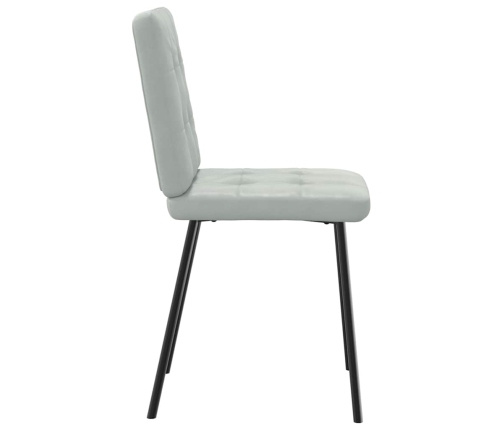 Virtuves Krēsli, 4 Gab., Gaiši Pelēks Samts Vidaxl