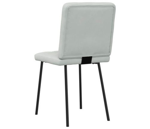 Virtuves Krēsli, 4 Gab., Gaiši Pelēks Samts Vidaxl