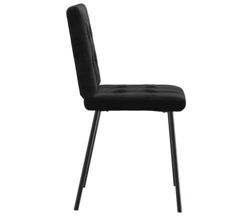 Virtuves Krēsli, 4 Gab., Melns Samts Vidaxl