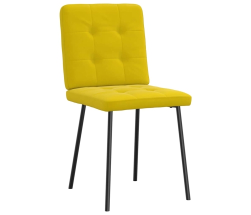 Virtuves Krēsli, 4 Gab., Dzeltens Samts Vidaxl