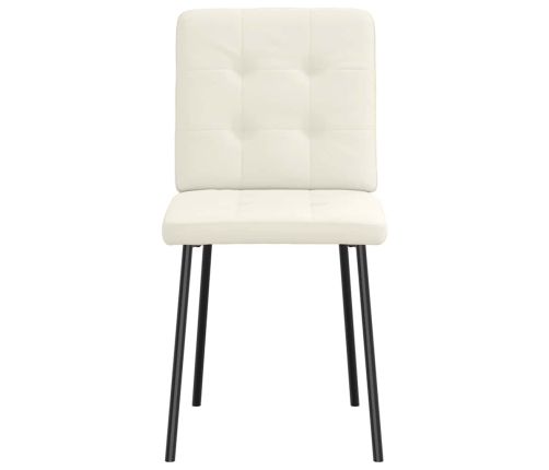 Virtuves Krēsli, 4 Gab., Krēmkrāsas Samts Vidaxl