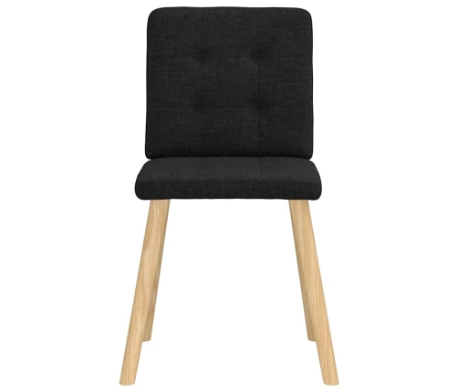 Virtuves Krēsli, 4 Gab., Melns Audums Vidaxl