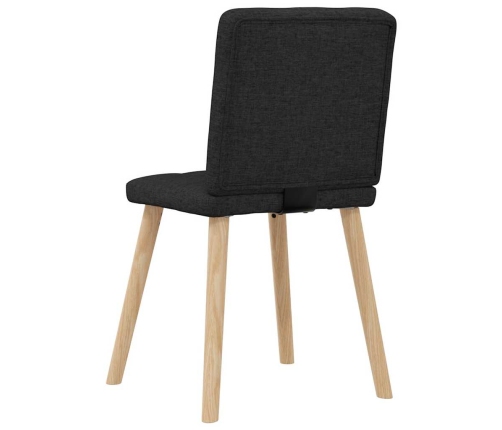 Virtuves Krēsli, 4 Gab., Melns Audums Vidaxl