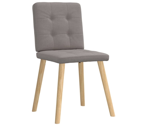 Virtuves Krēsli, 4 Gab., Pelēkbrūns Audums Vidaxl