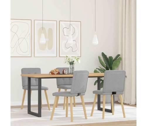 Virtuves Krēsli, 4 Gab., Mākonis Pelēks Audums Vidaxl