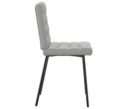 Virtuves Krēsli, 4 Gab., Gaiši Pelēks Samts Vidaxl