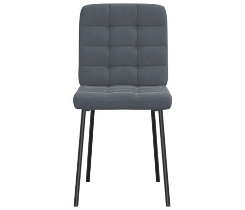 Virtuves Krēsli, 4 Gab., Tumši Pelēks Samts Vidaxl